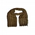 Box checkered circular design stole with sequence - Brown